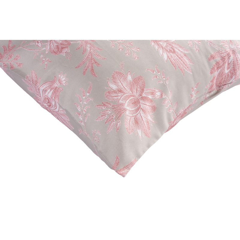 Ensemble de housse de courtepointe luxueuse en satin très grand, 100% coton, 102 x 87, 102 fils par pouce carré | Comprend 2 taies d'oreiller (20 x 31) | Lavable à la machine, enveloppe et fermeture à boutons, couleur poudre élégante | Parfait pour les chambres élégantes