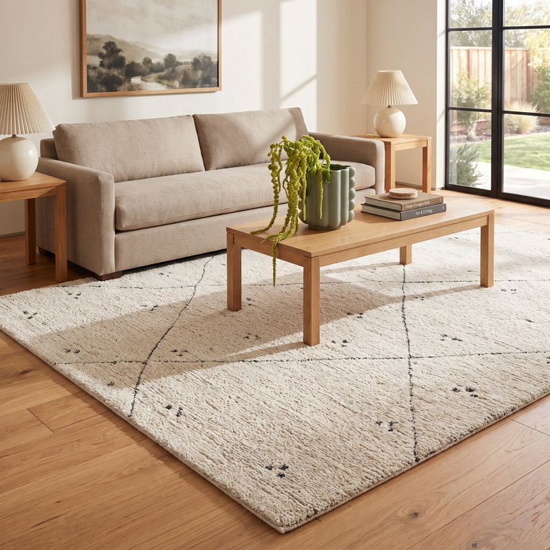 Damani Wool Area Rug, Rectangle 6' x 9'