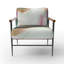 Fauteuil rembourré abstrait en marbre rose et vert Abstract Geode III-362484624