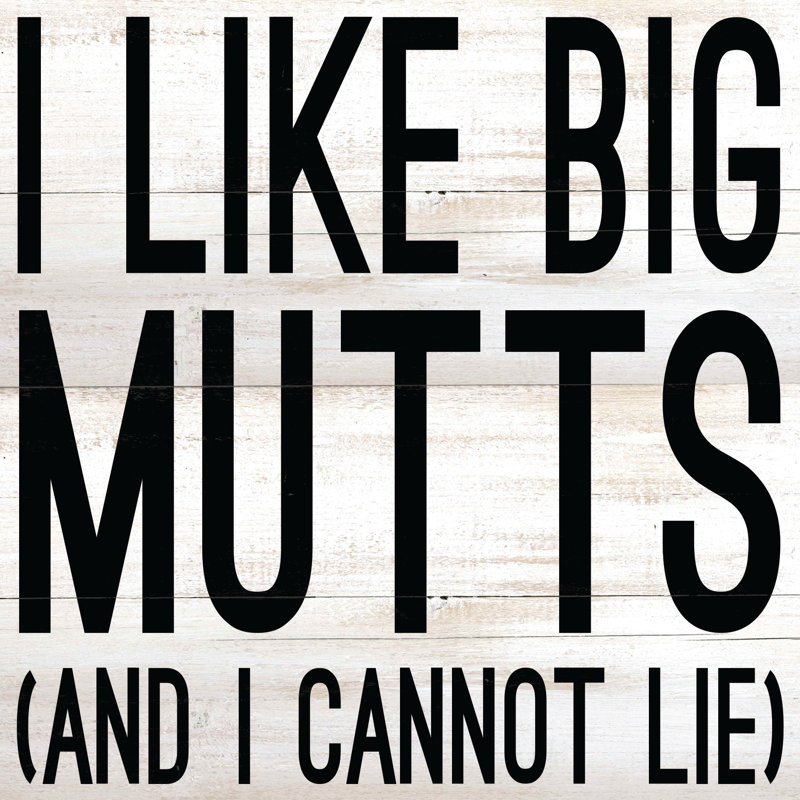 I Like Big Mutts - Wrapped Canvas Print, 91cm H x 91cm W x 3.8cm D