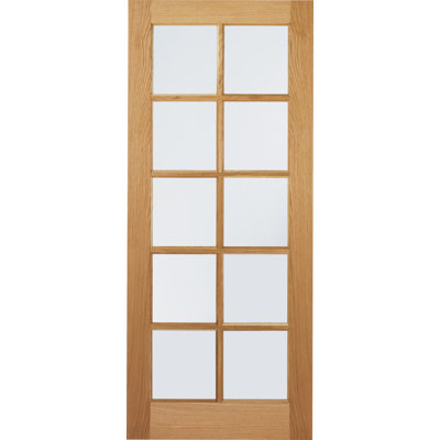 SA Glazed Unfinished Oak Internal Door