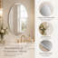 Miroir mural asymétrique sans cadre en verre sans cuivre CUFE Fi pour salle de bain et maison