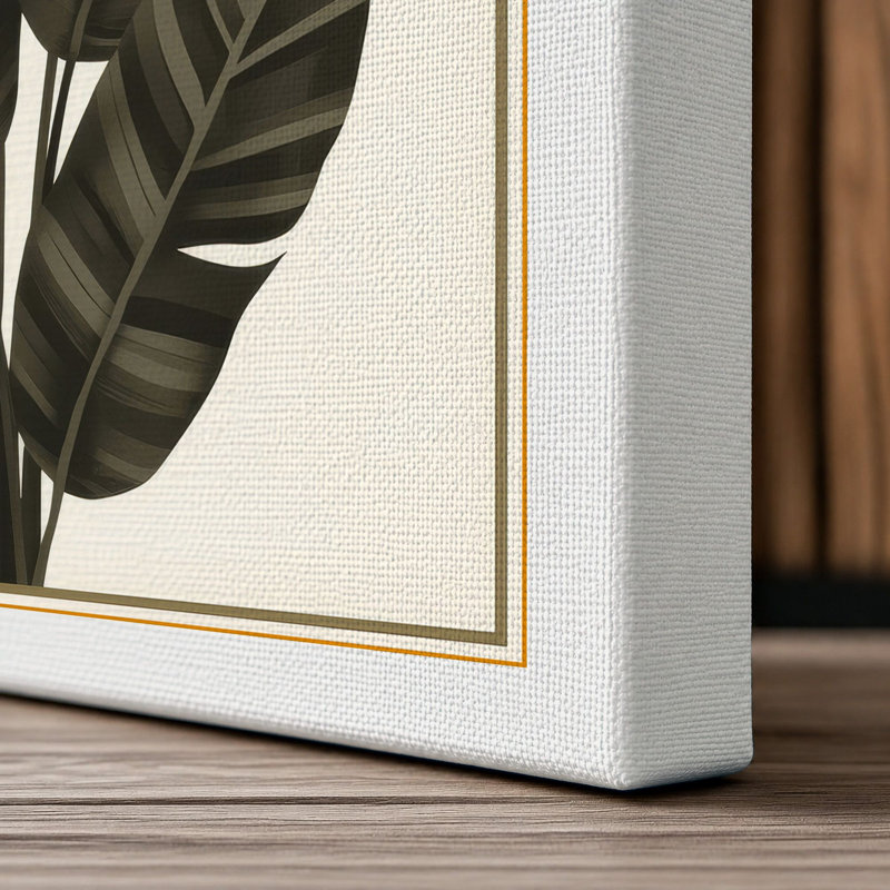 Study Botanical - Wrapped Canvas, 36x24 - 91.4 x 61.0 cm, White Border