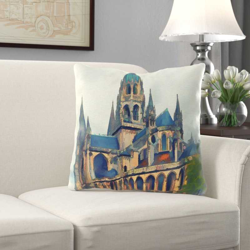 Coussin décoratif Alvey, Microsuède, Intérieur