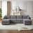 Modern Modular Sectiona Sofa Couches with Storage Ottoman-1176633679