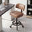 Adjustable Height Drafting Chair with Wheels & Footrest, Ergonomic Faux Leather Office Stool with Backrest and Lockable Casters-709768892