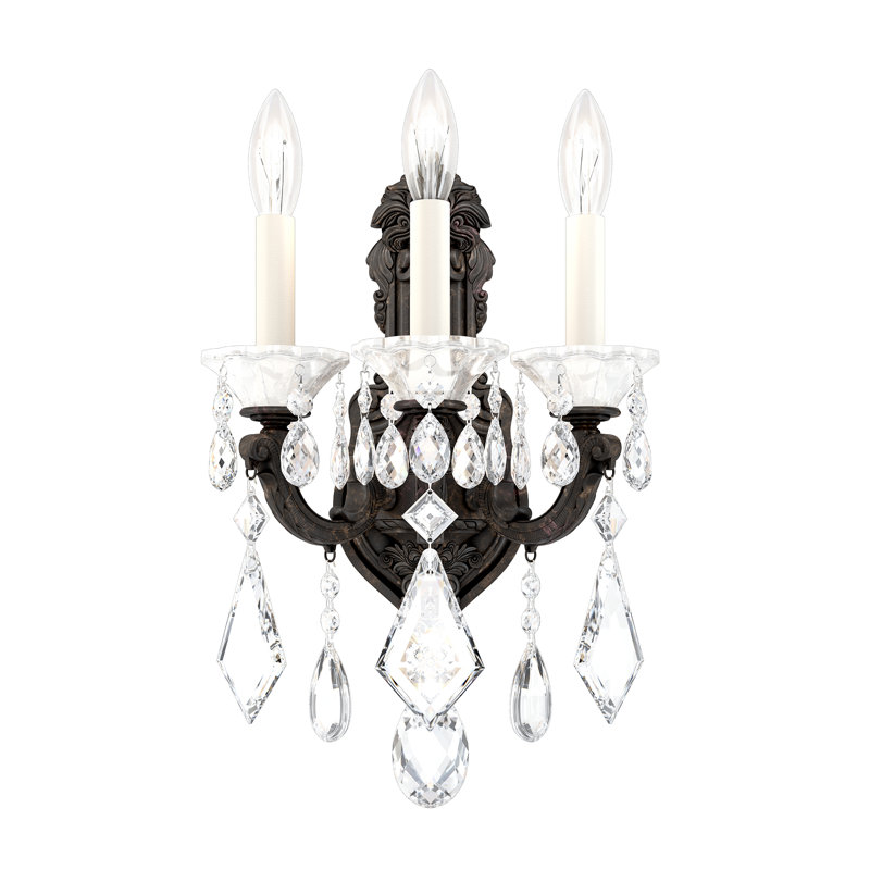 La Scala 3 - Light Candle Wall Light, Florentine Bronze, 120 V, Czech