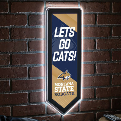 NCAA Team Pennant Shaped LED Lighted Wall Sign