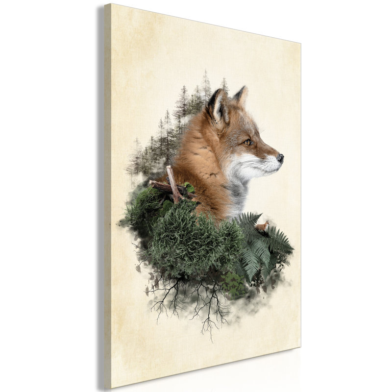 Mr Fox - Wrapped Canvas Print, 60cm H x 40cm W