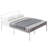 Full Size Metal Bed Frame with Headboard & Footboard, White Modern Farmhouse Platform Bed with with Decorative Victorian Headboard, Mattress Foundation with Heavy Duty Steel Slats Support, No Box Spring Needed, Underbed Storage-1027304899-993211399