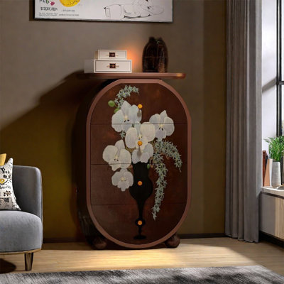 Armoire de rangement à quatre tiroirs en bois de frêne