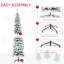 Arbre de Noël artificiel mince 6 pi avec des branches réalistes et 395 pointes