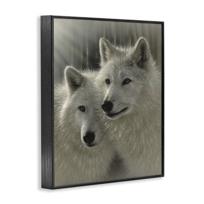 Sunlit Soulouses Wolves, giclée encadrée, conception par Collin Bogle