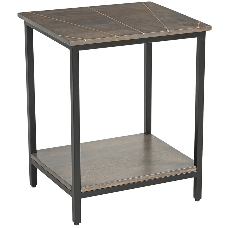 Anjanet End Table, Dark Brown Wood
