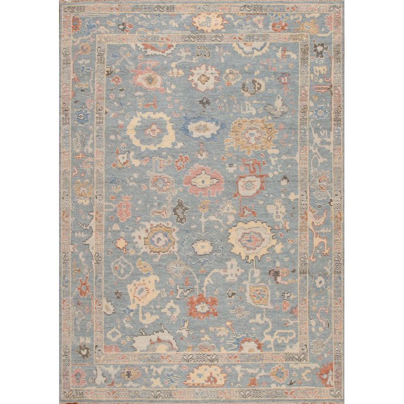 Cascade Hand Knotted Wool Area Rug, Rectangle 10' x 14'
