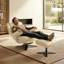 Fauteuil inclinable pivotant à 360 ° en cuir véritable avec repose-pieds, dossier réglable pour le salon-858680937