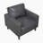  Kartir 33" Modern & Contemporary Armchair with Faux Leather Upholstery, Pocket Coils, Faux Wood Feet-178671832