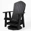 Fauteuil oscillant pivotant en polywood noir-2129865155
