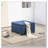 Square Tufted Storage Ottoman with Secure Hinge