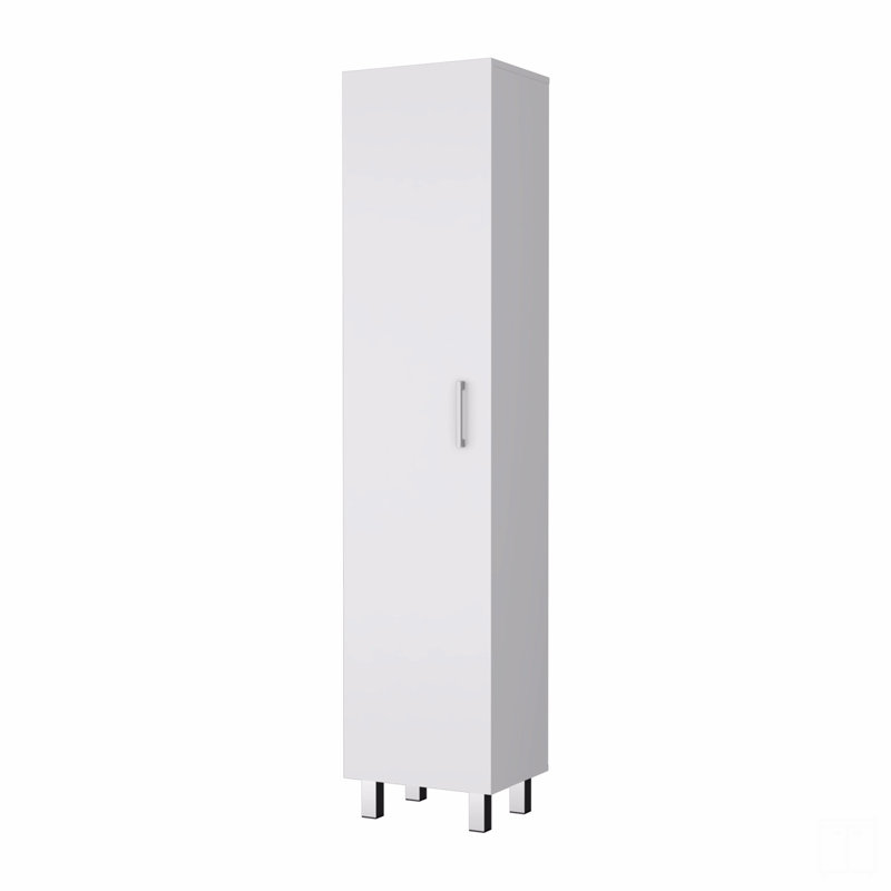 Grande armoire de rangement à 1 porte et 4 tablettes