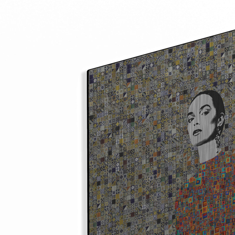 Art mural en métal La Foie du Père par Jose Cacho, H 48 po x l 16 po