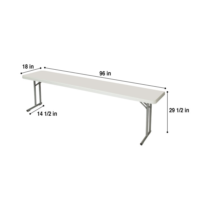 Baldwin 96" White Steel Folding Seminar Table