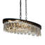 Lustre tambour en cristal glamour à 6 lumières, à intensité variable
