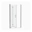 Porte de douche pivotante universelle à ajustement de 1 3/8 po avec finition en verre trempé de 1/4 po 3472