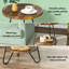 Table basse chic, table de canapé ronde, table d'appoint à 2 niveaux