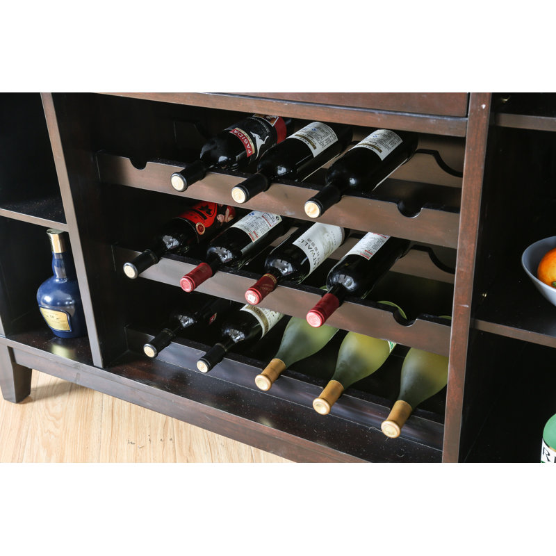 Plateau de bar avec rangement pour bouteilles de vin D'Amato