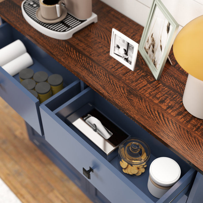 Armoire poubelle double inclinable Farmhouse Blue