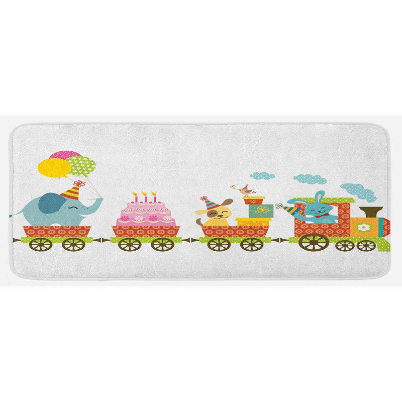 Tapis de cuisine à gâteaux de style dessins animés happy