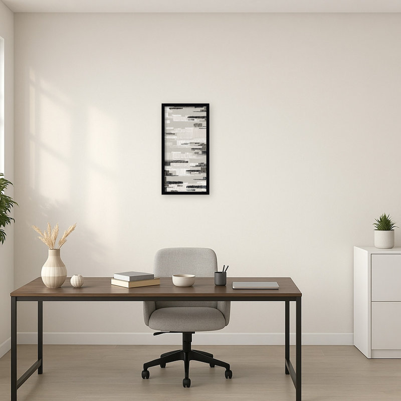Reproduction d'art mural encadrée monochrome par Emma Peal, 13 x 25