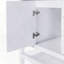 Meuble-lavabo de salle de bain avec armoire et tiroirs Panneau de fibres à densité moyenne en bois massif sans lavabo