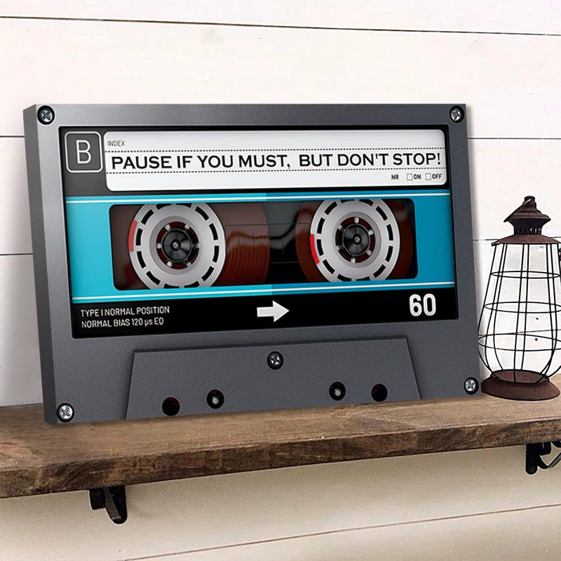 Canvas Motivating Wall Art Home Decor for Living Room Office Inspirational Quote Make Good Choice Life Has No Rewind Pause If You Must.But Don't Stop (1, Blue, 16 x 24 Inches)