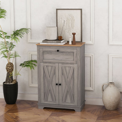 Armoire décorative élégante et fonctionnelle avec plusieurs compartiments de rangement, panneau à haute densité pour la durabilité et surface facile à nettoyer pour une organisation sans effort