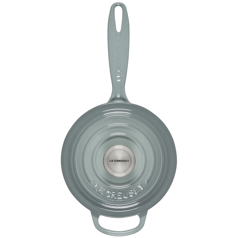 Le Creuset Enameled Cast Iron Saucepan with Lid, 1.75 qt., Sea Salt