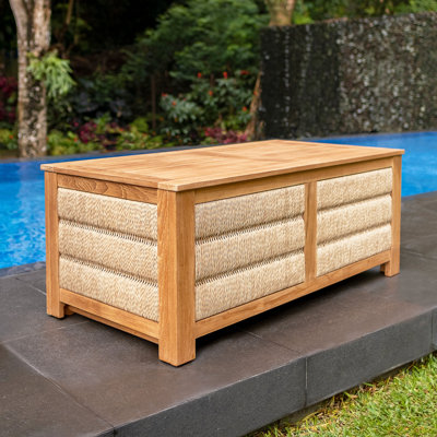 Cotesfield Teak Wood Outdoor Deck Box by Birch Lane
