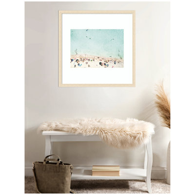 Turquoise Beach from Above No. 2 by Amy Peterson Framed Wall Art Print