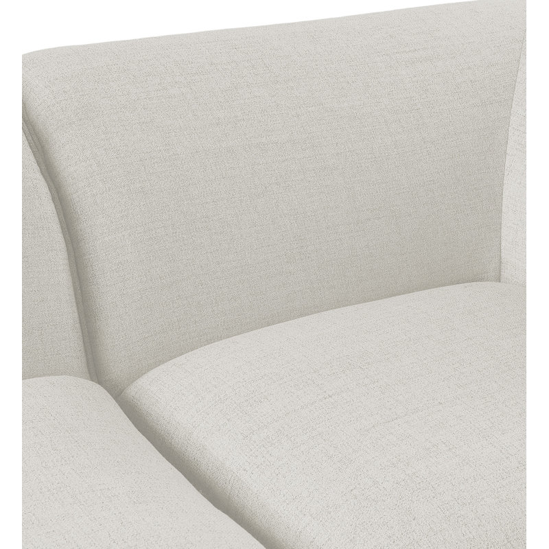 Canapé modulaire en lin Claramae, Tissu crème texturé en lin