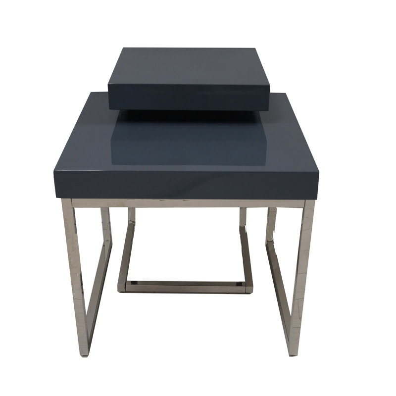 Ensemble de 2 tables gigognes Sherman Sled, gris