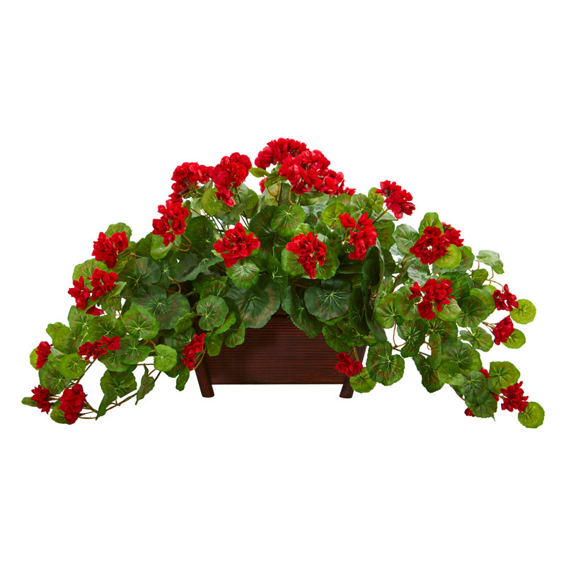 Geranium plante artificielle en pot décoratif