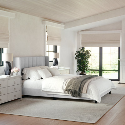 Lit plateforme tapissier Martha Stewart Kay