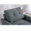 Fauteuil capitonné Tadcaster gris foncé-723567840