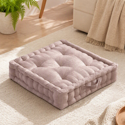 Poly Chenille Square Floor Pillow Cushion-24X24"