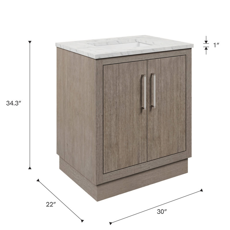 Hugo 30'' W Single Vanity, Chrome