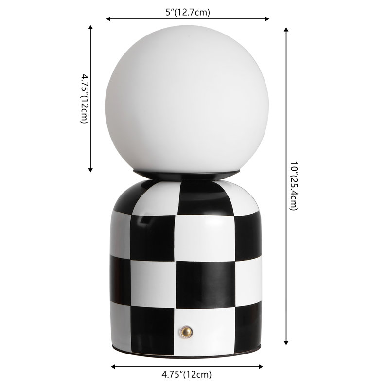 Lampe de table DEL Zira, Noir / blanc