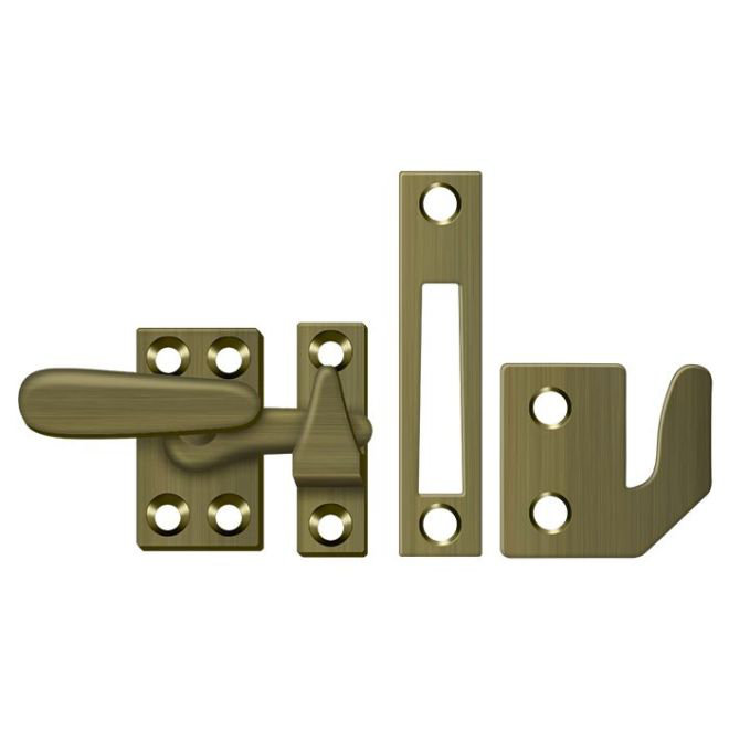 Hardware, Antique Brass, 2" H x 1.9 W x 2" D