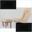 Fauteuil inclinable réglable en mousse à mémoire de forme 3D pour balcon / tatami | Coton | Courbé