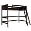Lit mezzanine simple en bois massif avec espace intégré-821581329